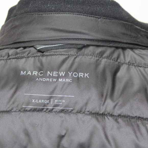 NWT Marc New York Men's Jacket XL Black Packable Faux Down Puffer Grymes Light - Picture 11 of 11